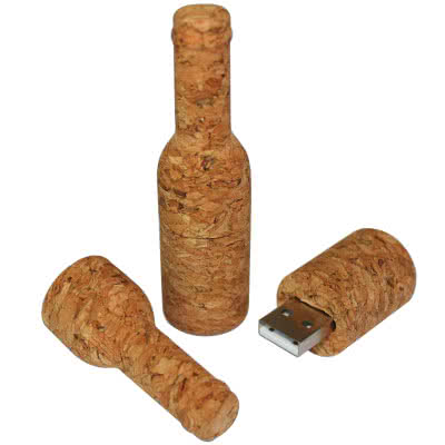 Clé USB bouteille avec coque en bois Paterson