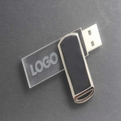 Clé USB transparente escamotable Degon